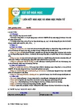 Giáo án Chuyên đề Hóa học Lớp 10 (Sách Cánh diều) - Chương trình cả năm - Năm học 2022-2023